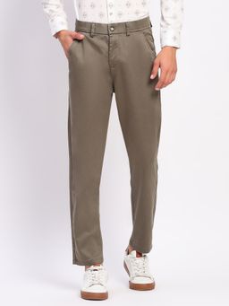 Global Republic - Brown Solid/Plain Straight Trouser
