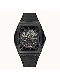 Ingersoll - The Challenger Automatic Watch with Black Dial and PU/Alcantara Strap- I12307 (Medium)