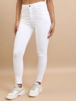 TOKYO TALKIES - Basics By Women White Skinny Fit Clean Look Stretchable Jeans