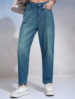 TOKYO TALKIES - Women Blue High Rise Relaxed Fit Jeans
