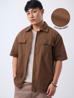 The Souled Store - Men Brown Solid Shirt