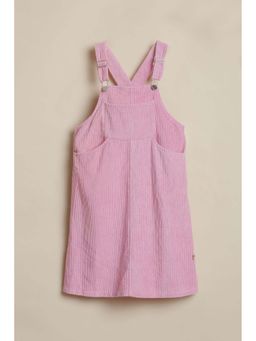 Allen Solly - Girls Pink Textured Dungaree