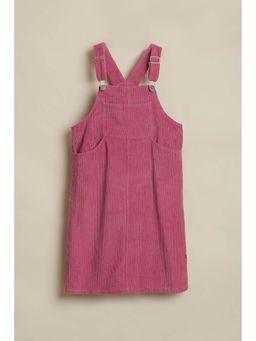 Allen Solly - Girls Pink Textured Dungaree