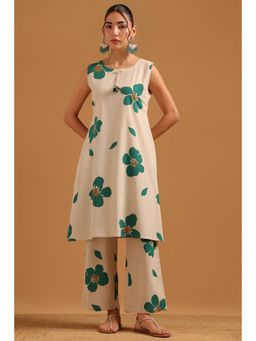 Soch - Green Cotton Digital Printed Botanical Co-Ord Set