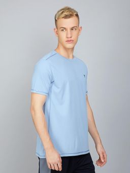 Technosport - Men Solid Slim Fit Round Neck Sports T-Shirt with Technocool+