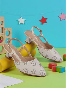 Truffle Collection - Girls White Kitten Heels