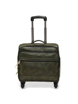 MBOSS - Faux Leather 4 Wheel Overnighter Laptop Trolley Travel Bag