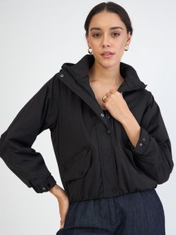 Femmella - Black Oversized Bomber Jacket