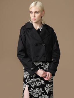 Kazo - Muster Cropped Jacket - Black