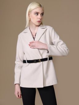 Kazo - Agnes Wintercoat With Belt - Beige
