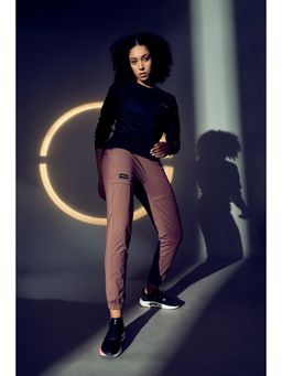 Technosport - Mauve Solid Relaxed Fit Joggers