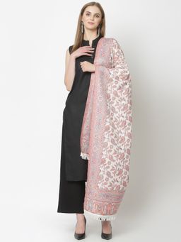 WEAVERS VILLA - Womens White Kani Shawl