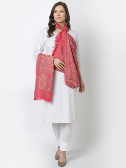 WEAVERS VILLA - Womens Pink Woven Shawl