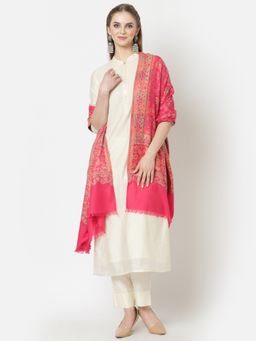 WEAVERS VILLA - Womens Pink Woven Shawl