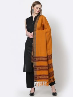 WEAVERS VILLA - Womens Orange Kullu Shawl