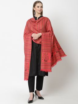 WEAVERS VILLA - Womens Pink Woven Shawl