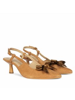 Saint G - Women Tan Bow Stiletto Heels