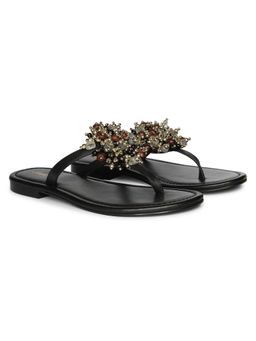 Saint G - Women Black Leather Flats