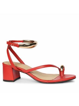 Saint G - Women Red Leather Block Heels
