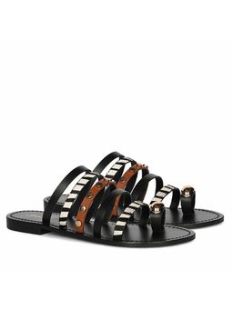 Saint G - Women Black Leather Flats