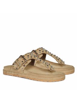Saint G - Women Beige Suede Leather Sandals