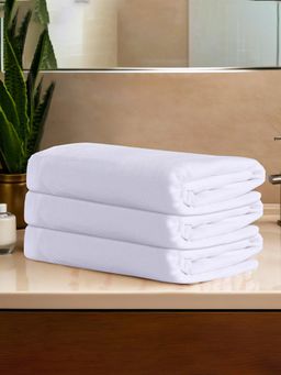 Kuber Industries - Super Soft Cotton Swimming & Bathing Towel White (Pack of 3)