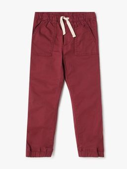 GAP - Maroon Mid Waist Drawstring Joggers