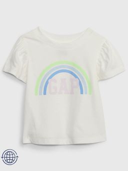 GAP - White Half Sleeves Pull On T-Shirt