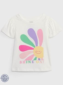 GAP - White Half Sleeves Pull On T-Shirt