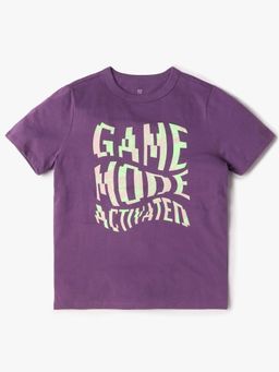 GAP - Purple Half Sleeves Pull On T-Shirt