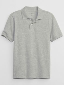 GAP - Grey Half Sleeves Button Fly Polo T-Shirt