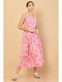 Soch - Women Pink Printed Kurta (Set of 2)