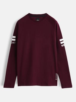 WROGN - Placement Print Slim Fit T-Shirt Maroon