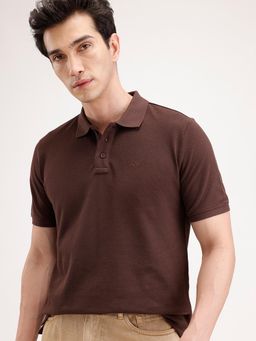 WROGN - Solid Slim Fit Polo T-Shirt Brown