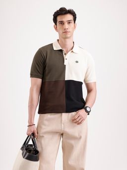 WROGN - Cut and Sew Polo T-Shirt Olive
