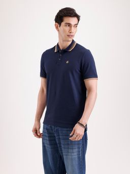 WROGN - Tipping Collar Polo T-Shirt Navy Blue