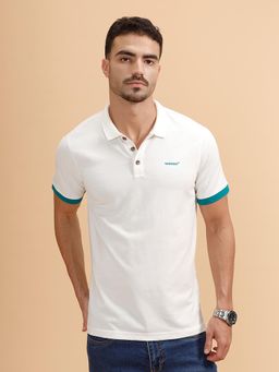 WROGN - Contrast Details Regular Fit Polo T-Shirt White