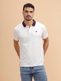 WROGN - Contrast Details Regular Fit Polo T-Shirt White