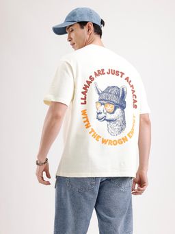 WROGN - Classic Oversized Back Printed T-Shirt Yellow