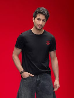 WROGN - Slim Fit Placement T-Shirt Black
