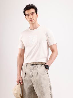 WROGN - Classic Embroidered Patch T-Shirt Off White