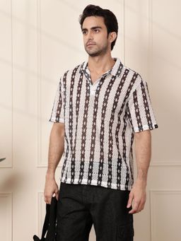 WROGN - Textured Popover Polo T-Shirt Off White