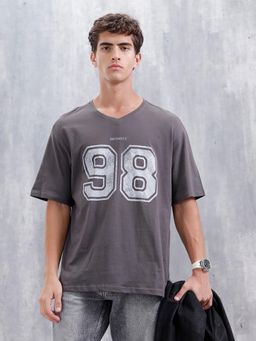 WROGN - Casual Men Sporty Look Oversized Fit T-Shirt