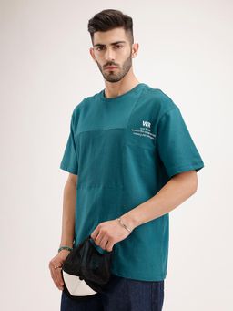 WROGN - Oversized Cut and Sew T-Shirt Green