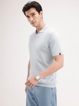 WROGN - Solid Slim Fit Polo T-Shirt Light Blue