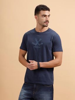 WROGN - Tonal Slim Fit T-Shirt Navy