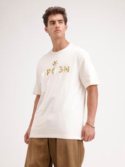WROGN - Oversized Foil Printed T-Shirt Off White