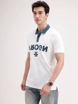 WROGN - Slim Fit Contrast Collar Polo T-Shirt White