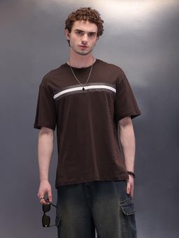 WROGN - Placement Oversized T-Shirt Dark Brown