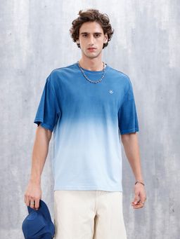 WROGN - Ombre Dye Oversized Fit T-Shirt for Men Blue